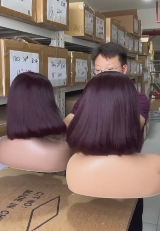 Vip 13x4 grape color 8inch DD frontal wig