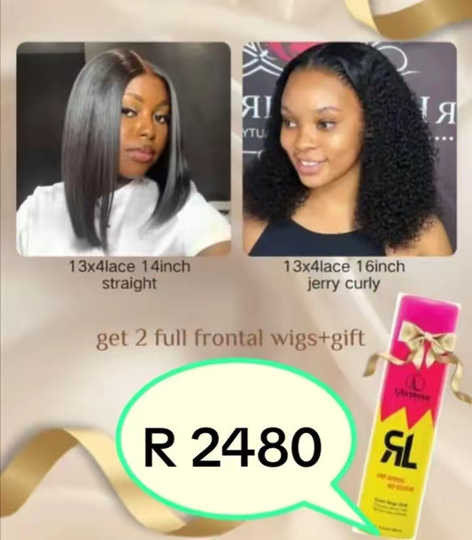 2 full Frontal wigs + gift combo