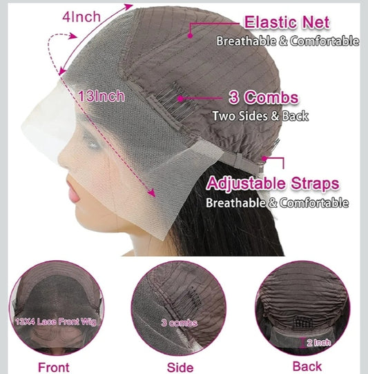 13x4 water wave frontal wig